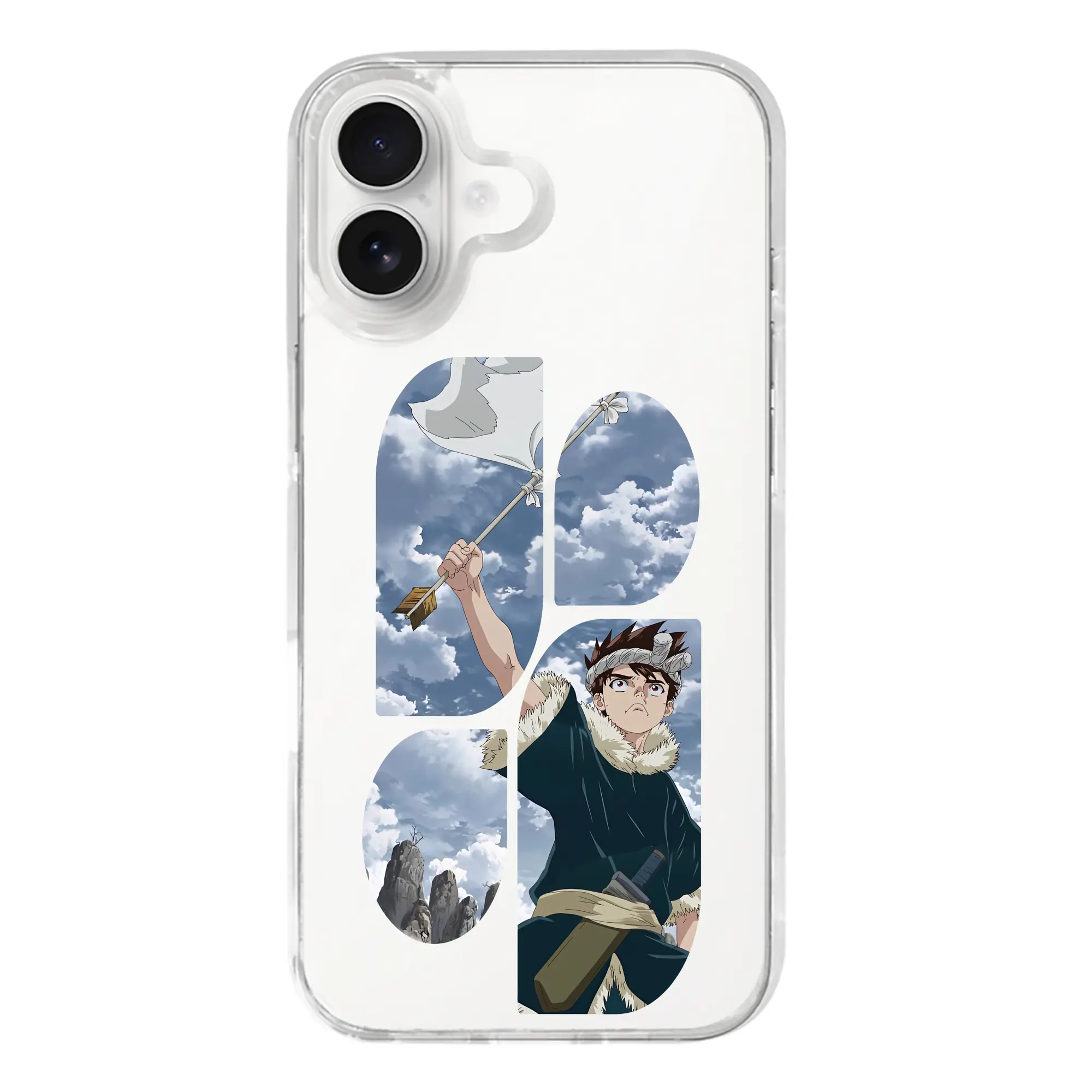 ドクターストーン グッズ,クロム - iPhone 17シリーズ 透明スマホケース – 薄型・耐衝撃・精密フィット保護カバー